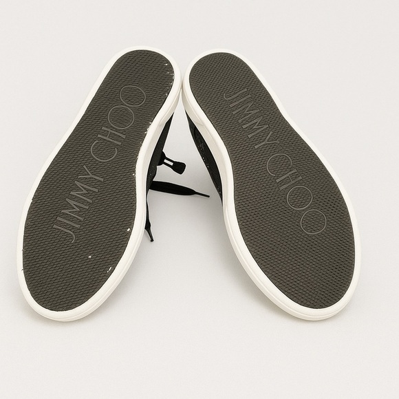 Chic Jimmy Choo glitter high-tops with gold hardware. Excellent condition Sz 38 - Picture 7 of 8